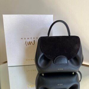 BRAND NEW Polene Numéro Un Nano Black Leather Crossbody Bag